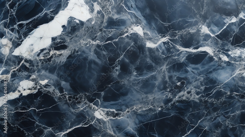 Obraz premium Blue marble illustration, dark background, illustration for product presentation and template design.