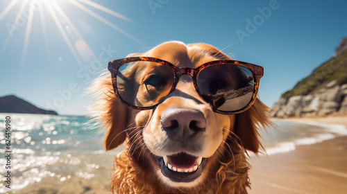 dog with sunglasses