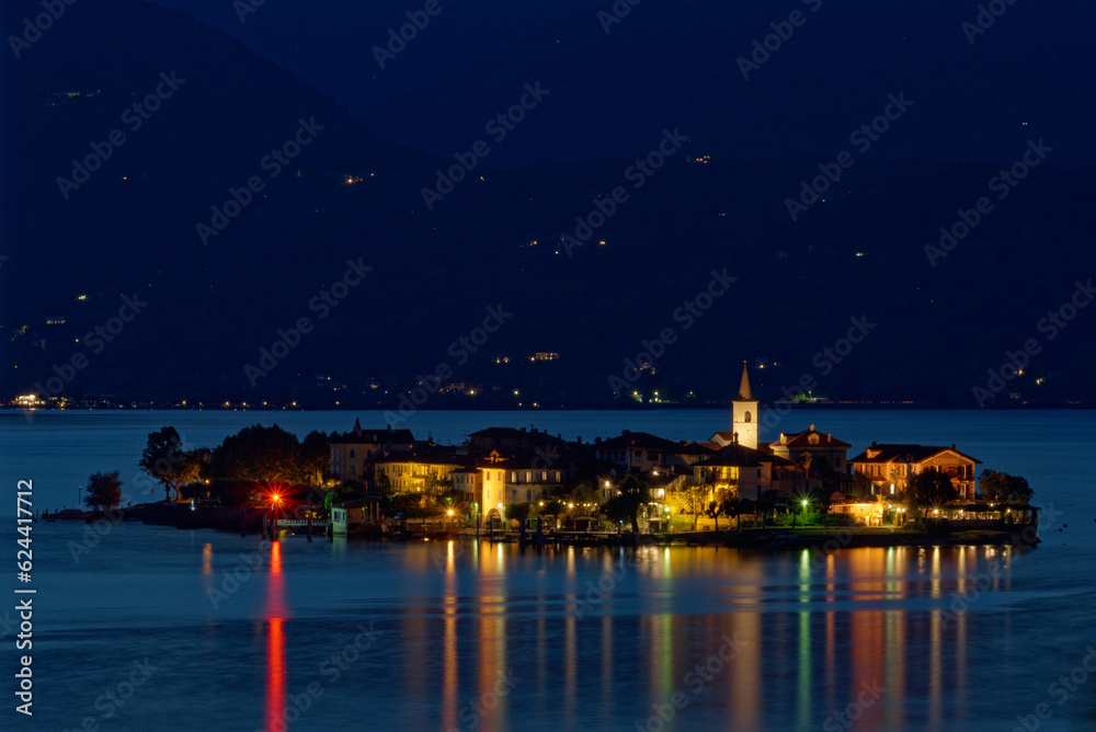 Abendstimmung Isola Pescatori, Lago Maggiore