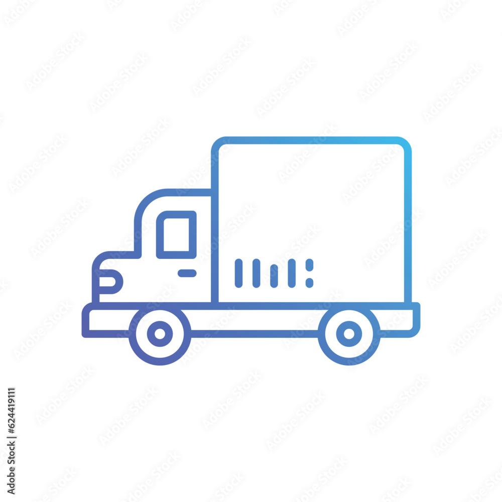 Delivery Van Icons, vector stock illustration.