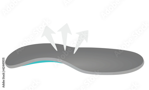 Foot orthopedic insole. vector illustration