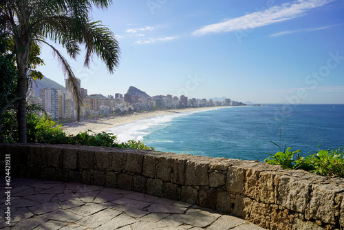Beautiful Rio de Janeiro seascape with Leblon and Ipanema beaches, Brazil photo
