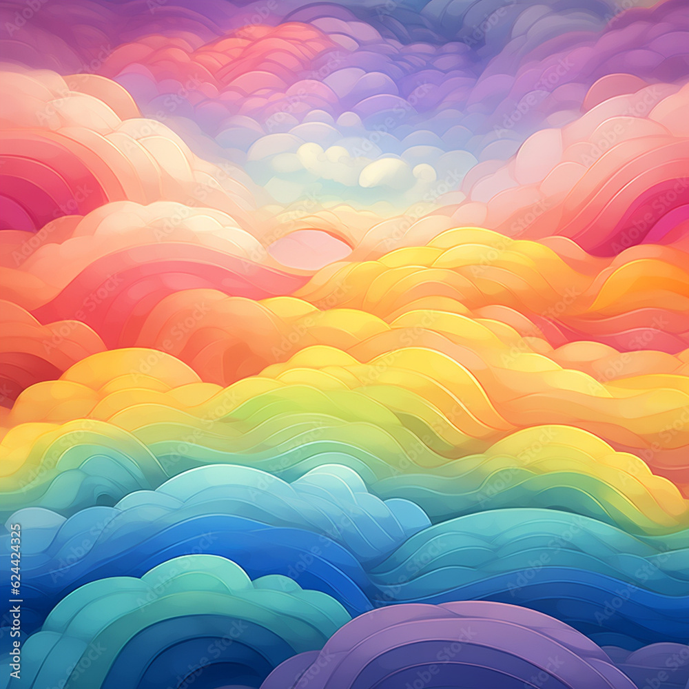 Fototapeta premium bright rainbow pattern background image