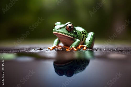 A Frog That Is Sitting On The Ground