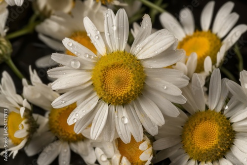 Daisy flower closeup. Generative AI