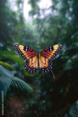 butterfly in flight with wings spread wide, created with generative ai © Alfazet Chronicles