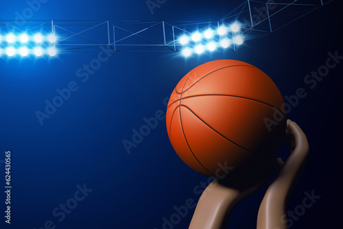 Basketball player on 3d illustration © fotokitas