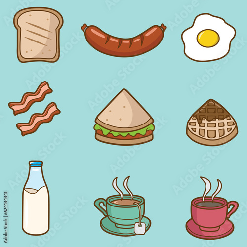 vector assets breakfast for your design an your brand