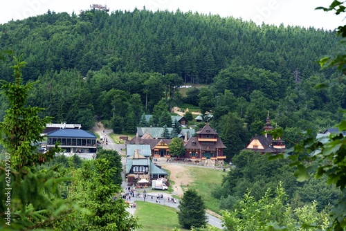 Mountain resort. Pustevny. Beskydy. Czechia.