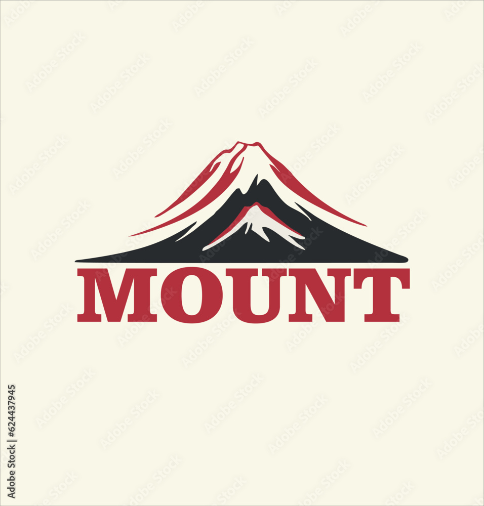 Mount fuji logo design template Vector Illustration