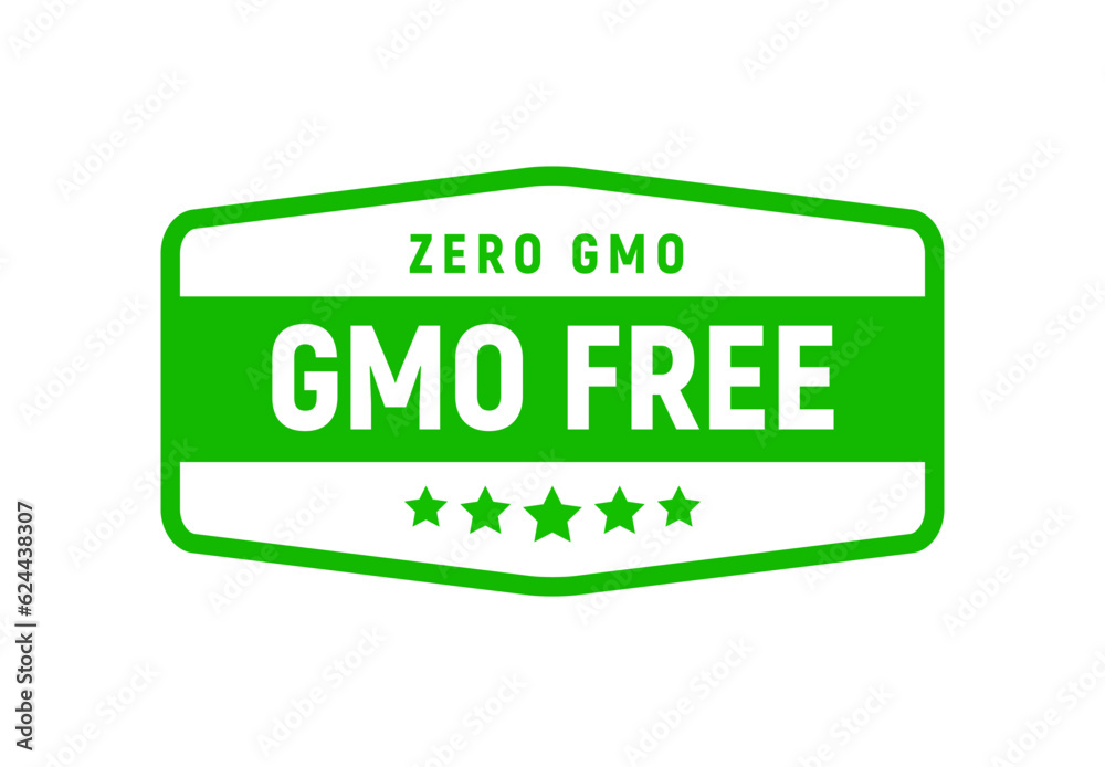 GMO Free icon logo. Non gmo food label symbol. Organic green stamp design healthy food with leaf sticker GMO Free icon logo. Non gmo food label symbol. Organic green stamp design healthy food with leaf sticker