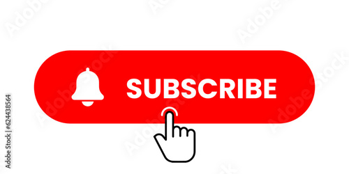 Youtube Subscribe button with hand click