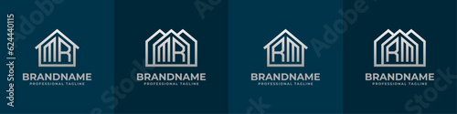 Letter MR and RM Home Logo Set. Suitable for any business related to house, real estate, construction, interior with MR or RM initials.