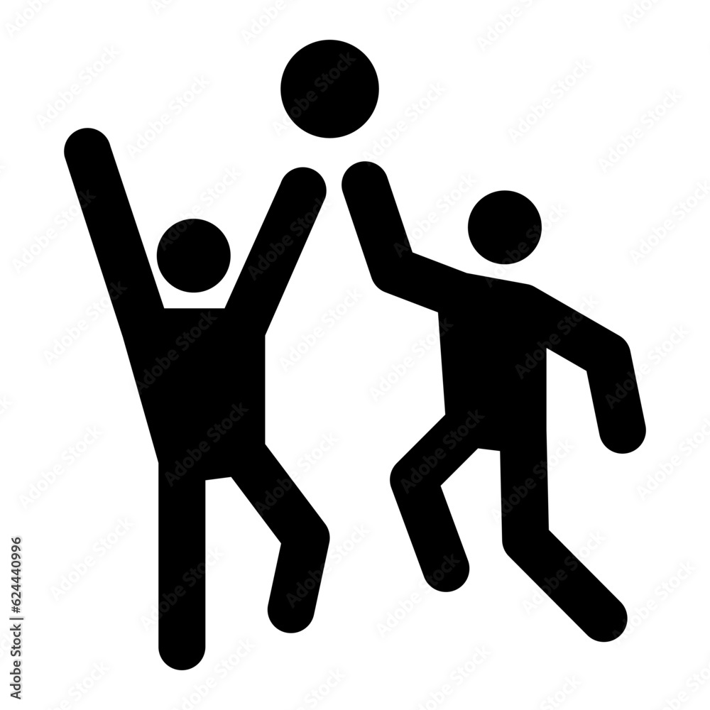 Playing basketball icon Playing basketball icon