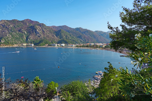 Fototapeta Naklejka Na Ścianę i Meble -  Marmaris İçmeler Town View in Muğla Türkiye