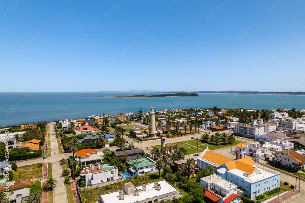 The Lighthouse of Punta Del Este and Isla Gorriti at the background