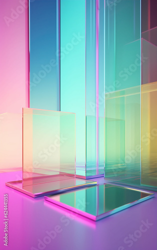 Bright stained glass background,created with generative ai tecnology.