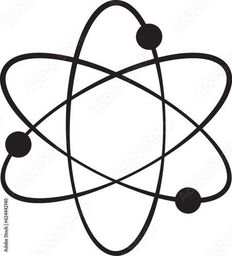atom atomic structure logo symbol nuclear atom illustration 