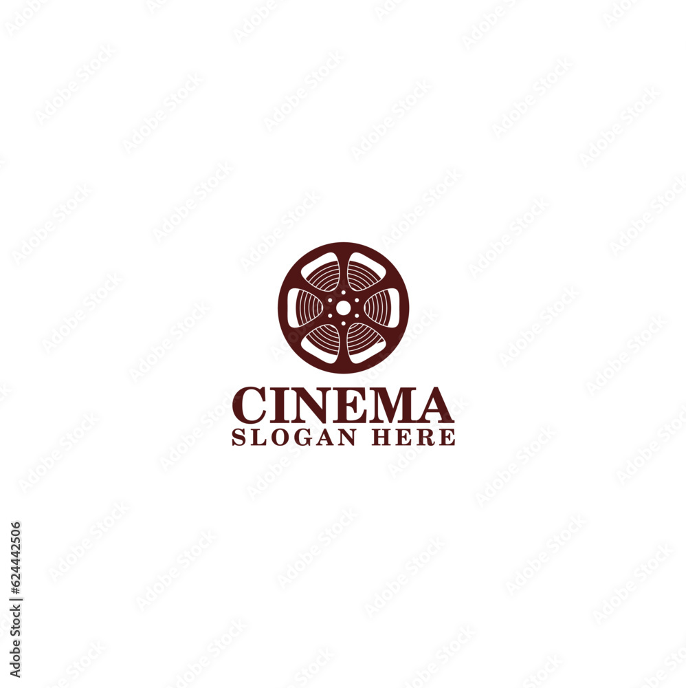 Cinema Logo Design Template isolated on white background
