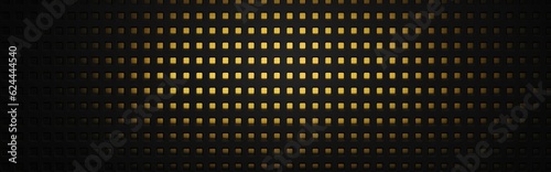 Tech background with little yellow squares. Dark black grey business backdrop. AI Generative