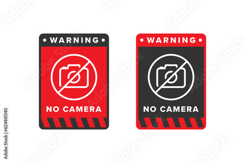 No camera, stop camera icon sign vector