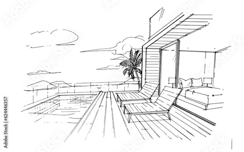 vacation room line drawing,a line drawing Using interior architecture, assembling graphics, working in architecture, and interior design, among other things.,house interior or interior design