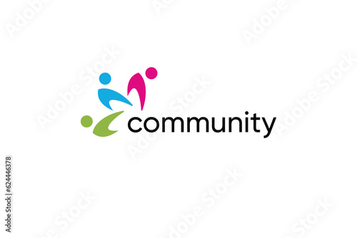 Community logo vector with modern and creative concept