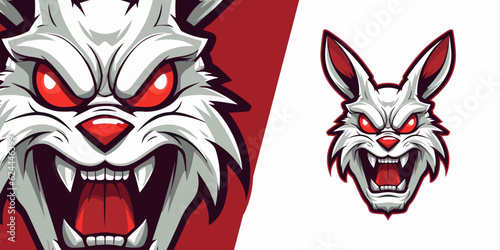 Wallpaper Mural Menacing Mascot Emblem: Modern Illustration of a Zombie Bunny for Sport & Esport Branding Torontodigital.ca