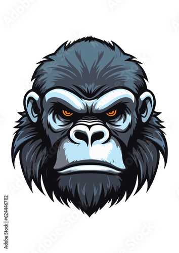 vector gorilla print gorilla sticker animal prints abstract gorilla vector illustration drawing print ready editable