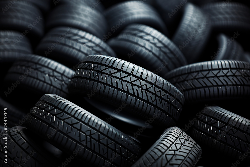 A Row of Black Tires