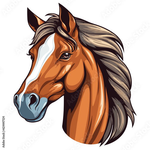 vector horse head design,colorful cute beautiful horses,suitable for logo and t-shirt,ready to print.cartoon horse,horse illustration