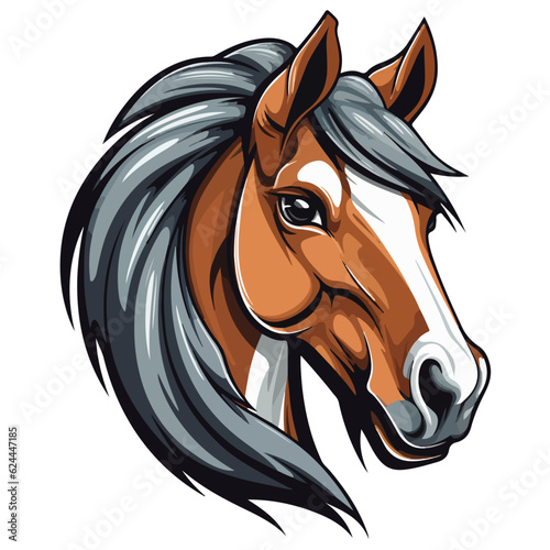 vector horse head design,colorful cute beautiful horses,suitable for logo and t-shirt,ready to print.cartoon horse,horse illustration