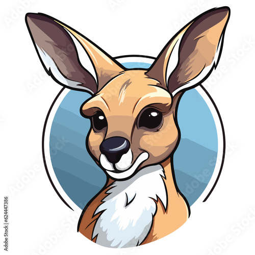 vector kangaroo illustration,colorful kangaroo illustration,kangaroo print,for logo,for t-shirt,editable eps file,