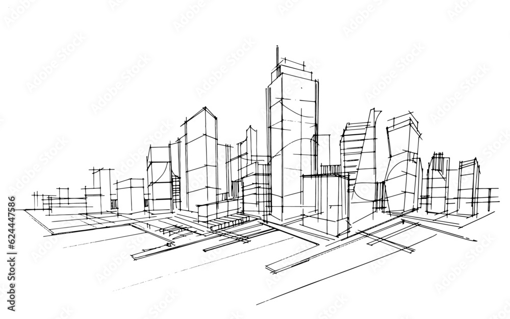 line drawing of large city building,a line drawing Using interior architecture, assembling graphics, working in architecture, and interior design, among other things.,house interior or interior design