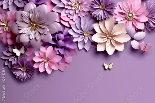 Wallpaper Mural pink flowers Torontodigital.ca