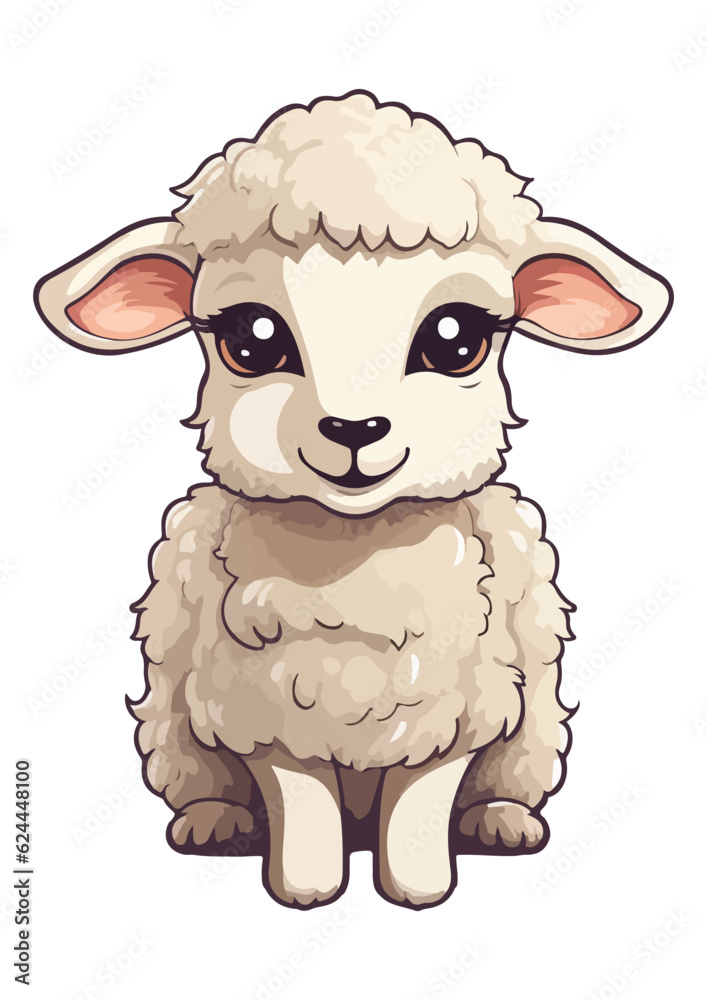 cute lamb print,lamb sticker,vector lamb eps file,editable,ready to print,lamb illustration,white background cute lamb print,lamb sticker,vector lamb eps file,editable,ready to print,lamb illustration,white background