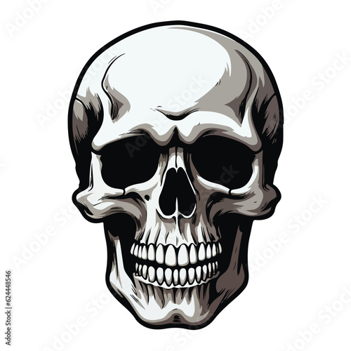 black and white skull print,vector illustration skull,aggressive design,editable clip art,printable,skull sticker