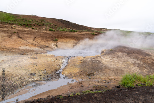 Seltun Geothermal Area, featuring boardwalks to hot springs and fumaroles in Iceland