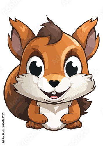 cute squirrel vector,squirrel for logo,squirrel print,white background,editable,ready to print