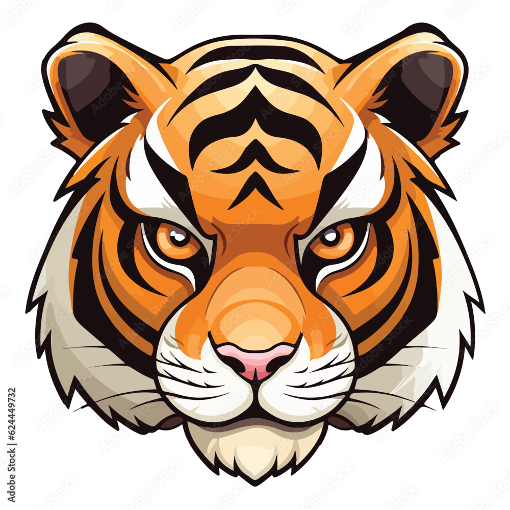 tiger face vector,sync tiger eps file,for cricut,tiger cartoon character print,editable,