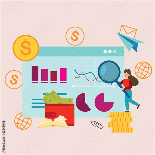 Investment or saving growth, growing wealth, financial and banking forecast, earning profit or grow income or mutual fund return concept.