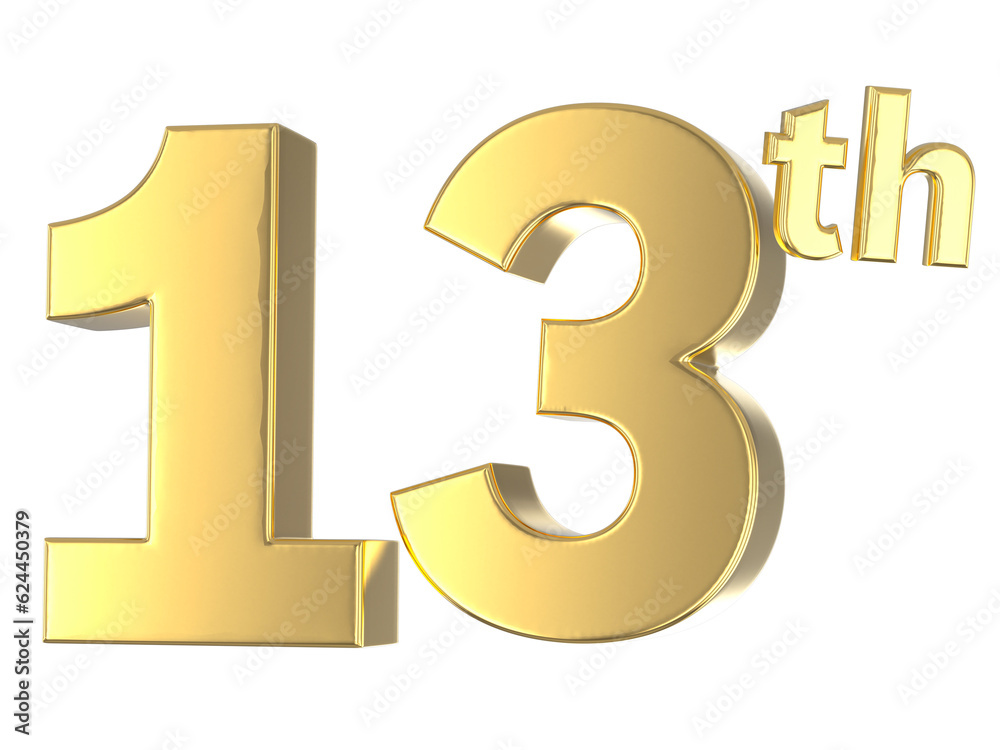 Number Gold 3D Render Number Gold 3D Render