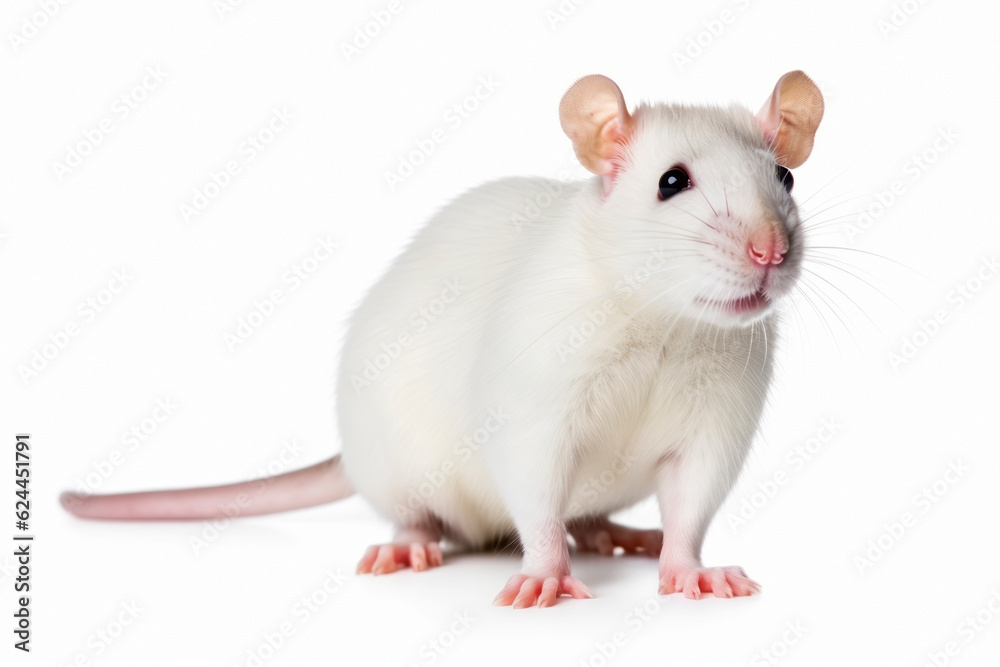 Decorative rat on a light background. Generative AI Decorative rat on a light background. Generative AI