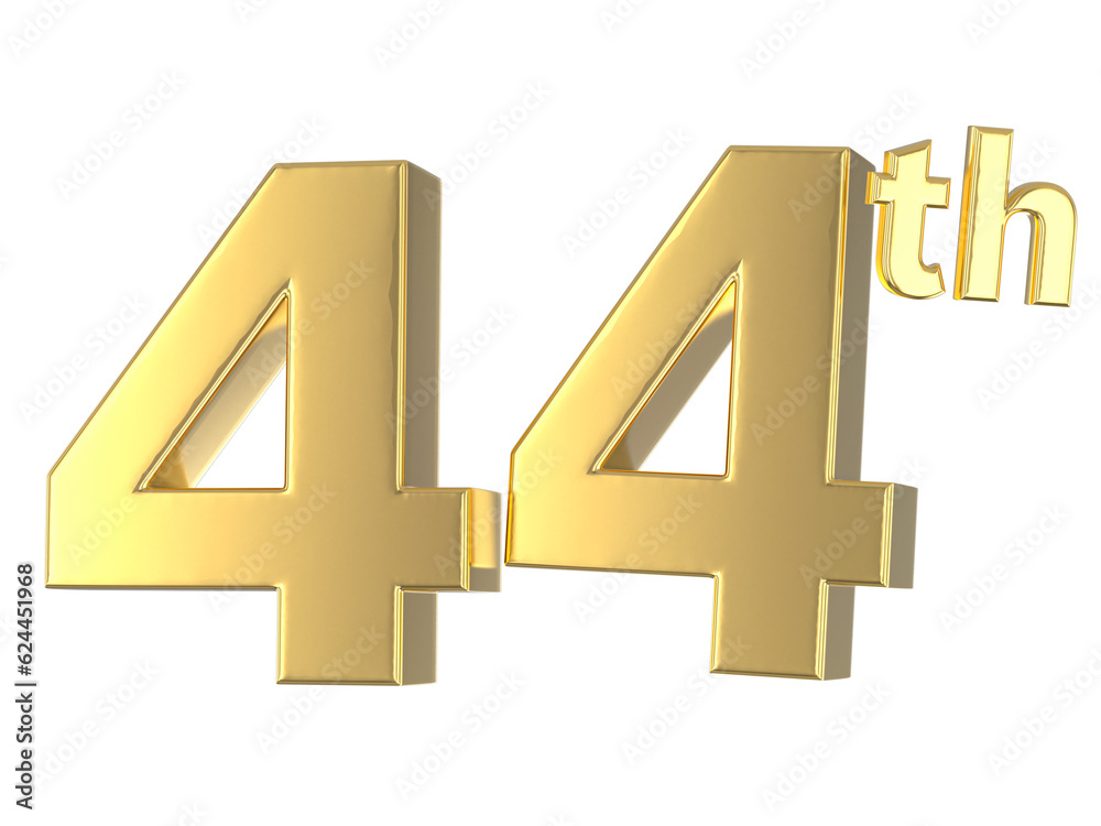 Obraz premium Number Gold 3D Render