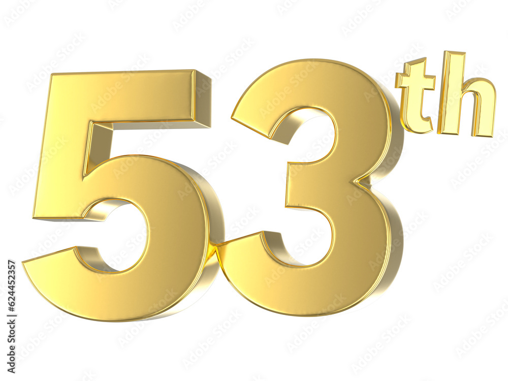 Number Gold 3D Render Number Gold 3D Render