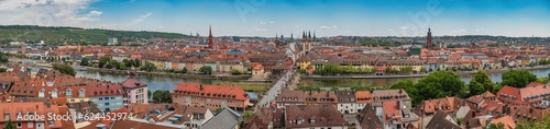 Wurzburg Germany, city skyline at Alte Old Main Bridge and Main River the Town on Romantic Road of Germany