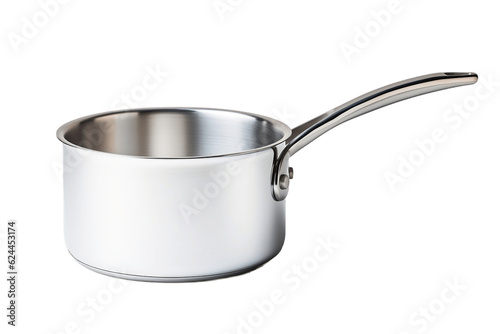 Stainless Steel Pan Isolated on Transparent Background. AI