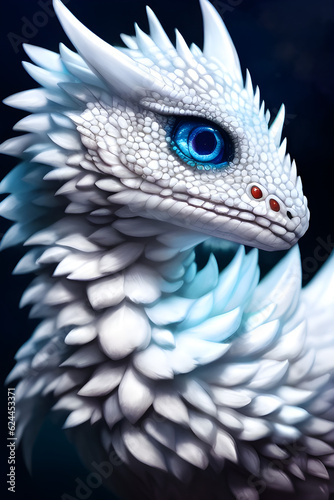 Cute Dragon of year 2024 llustration, generative ai  © Alena Vilgelm