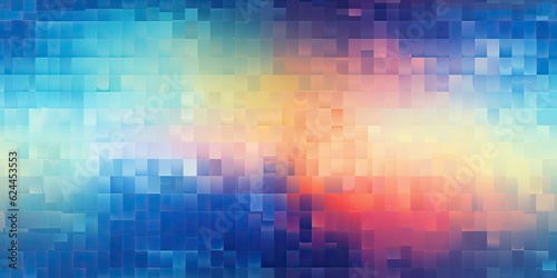 A Fusion of Digital Artistry  - This illustration features a modern pixel background in a gradient effect style.   Pixel Pattern Generative Ai Digital Illustration