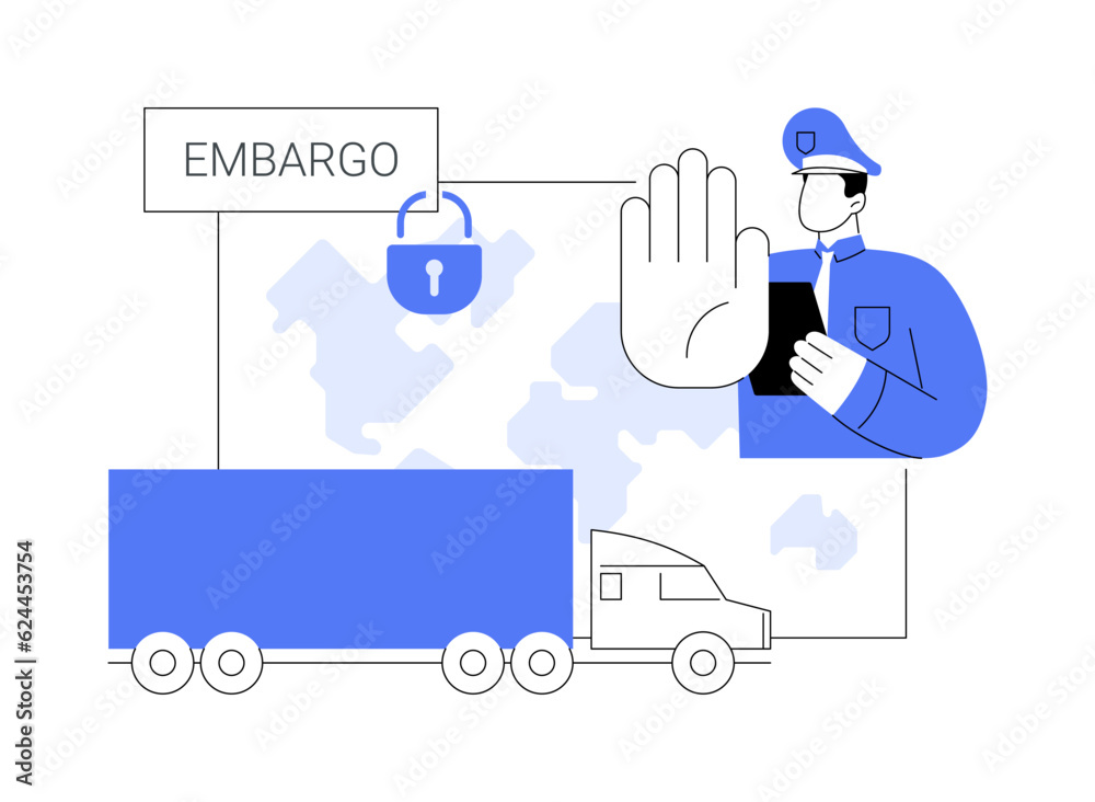 Embargo abstract concept vector illustration. Embargo abstract concept vector illustration.